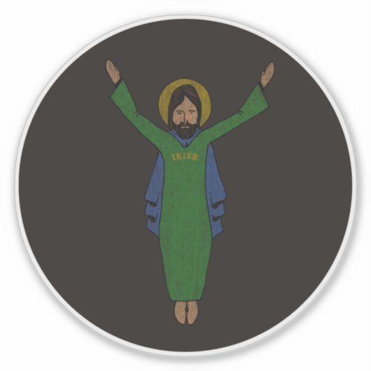 Touchdown Jesus  Distress Black Sticker (Voorkant)