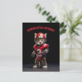 Touchdown Kitten Briefkaart (Staand voorkant)