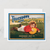 Touchdown Merk  Crate Label Briefkaart (Voorkant / Achterkant)