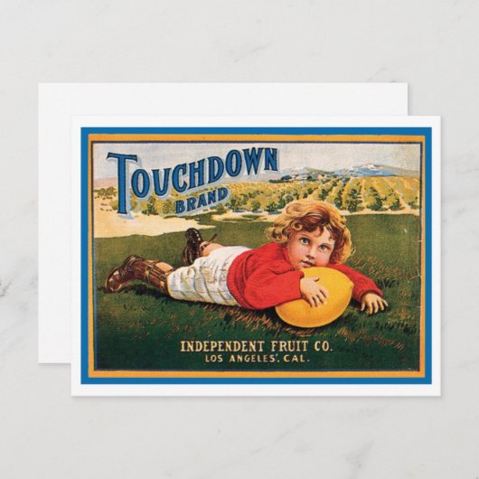 Touchdown Merk  Crate Label Briefkaart (Voorkant / Achterkant)