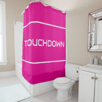 TOUCHDOWN Moderne witte tekststrepen op helder roz