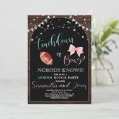 Touchdown of Bows Geslacht Onthullen Partij Kaart (Staand voorkant)