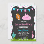 Touchdown of tutu gender onthullen uitnodiging (Voorkant)