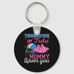 Touchdown Of Tutu Mama Houdt Van Je Voetbal Geslac Sleutelhanger