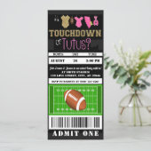 Touchdown of Tutus Football Ticket Gender onthulle Kaart (Staand voorkant)