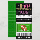 Touchdown of Tutus Football Ticket Gender onthulle Kaart (Voorkant / Achterkant)