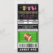 Touchdown of Tutus Football Ticket Gender onthulle Kaart (Voorkant)