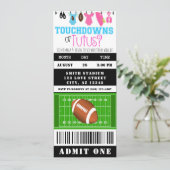 Touchdown of Tutus Football Ticket Gender onthulle Kaart (Staand voorkant)