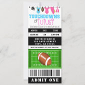 Touchdown of Tutus Football Ticket Gender onthulle Kaart (Voorkant)