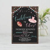 Touchdown of Tutus Gender Reveal Party Kaart (Staand voorkant)