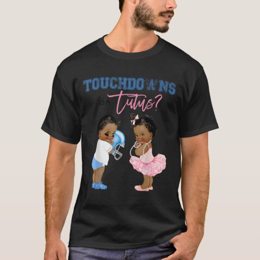 Touchdown of Tutus Shirt Gender onthullen Baby sho (Voorkant)