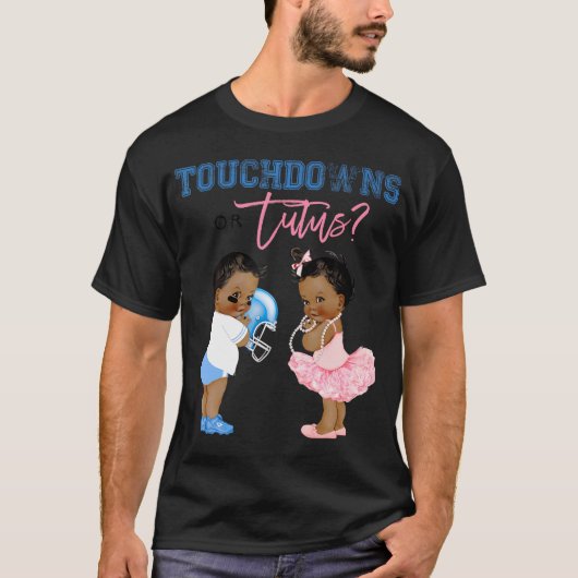 Touchdown of Tutus Shirt Geslacht Onthullen Baby s (Voorkant)