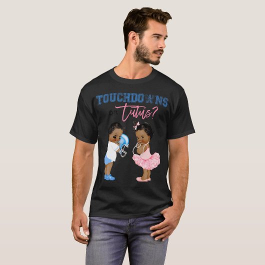 Touchdown of Tutus Shirt Geslacht Onthullen Baby s (Voorkant volledig)