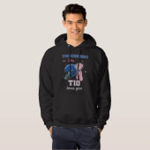 Touchdown Or Tutu Tio Loves You Gender Reveal Boy Hoodie (Voorkant volledig)