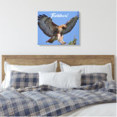 Touchdown Red Tailed HawK Canvas Afdruk (Insitu (Slaapkamer))