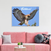 Touchdown Red Tailed HawK Canvas Afdruk (Insitu (Woonkamer))
