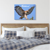 Touchdown Red Tailed HawK Canvas Afdruk (Insitu (Slaapkamer))