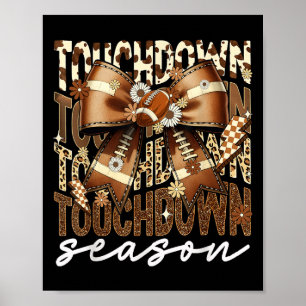 Touchdown Seizoen Amerikaanse Football Bow Game Da Poster
