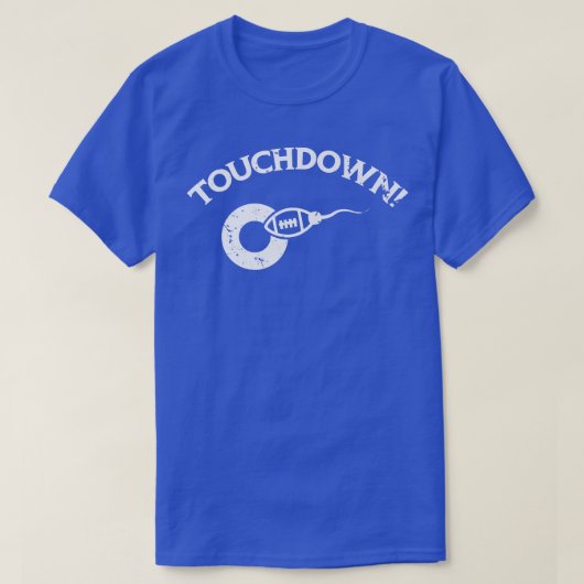 Touchdown Sperm Egg Funny Zwangerschap Aankondigin T-shirt (Design voorkant)