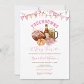 Touchdown Tiny Toes Football Couples Baby shower Kaart (Voorkant)