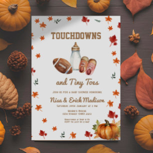 Touchdown Tiny Toes Football Couples Baby shower Kaart