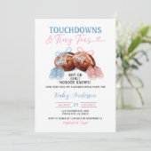 Touchdown & Tiny Toes Football Milk Gender Reveal Kaart (Staand voorkant)