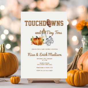 Touchdown Tiny Toes Herfst Baby Shower Kaart