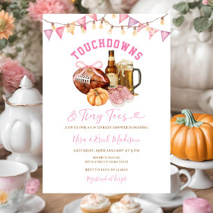 Touchdown Tiny Toes Voetbal Koppels Baby Shower Kaart
