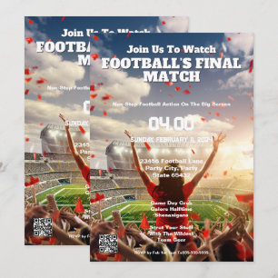 Touchdown Triomf Voetbalfinale Uitnodiging