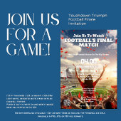 Touchdown Triumph Football Finale Invitation Kaart