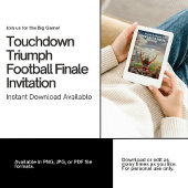 Touchdown Triumph Football Finale Invitation Kaart