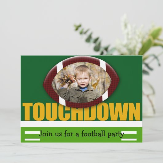 Touchdown-uitnodiging Kaart (Staand voorkant)