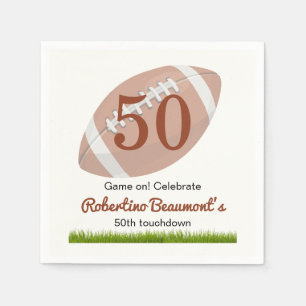 Touchdown Vijftig Grappige Voetbal 50e Verjaardag Servet