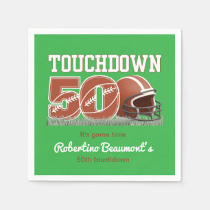 Touchdown Vijftig Grappige Voetbal 50ste Verjaarda Servet