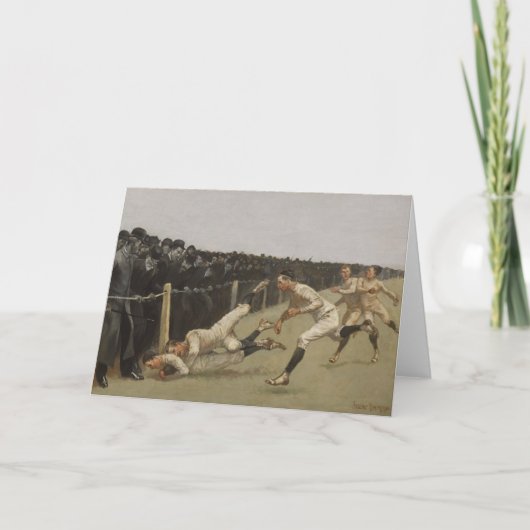 Touchdown, Yale versus Princeton, Thanksgiving Feestdagen Kaart (Voorkant)