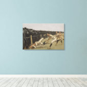Touchdown, Yale vs. Princeton, Thanksgiving Dag, Canvas Afdruk (Insitu (Houten vloer))