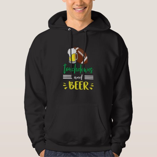 Touchdowns and Beer College Football   Common Hoodie (Voorkant)