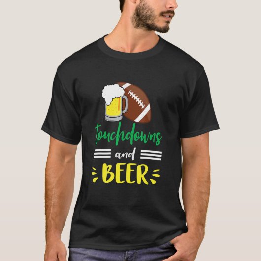 Touchdowns and Beer College Football   Common T-shirt (Voorkant)