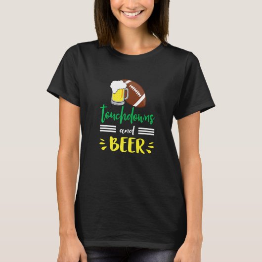 Touchdowns and Beer College Football  Common T-shirt (Voorkant)