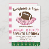 Touchdown's and Tutu's Birthday Kaart (Voorkant / Achterkant)