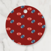 Touchdowns en kleine tenen, Football baby shower Bedankjes Labels (Achterkant)