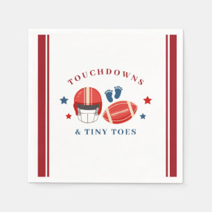 Touchdowns en kleine tenen, Football baby shower Servet