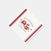 Touchdowns en kleine tenen, Football baby shower Servet (Hoek)