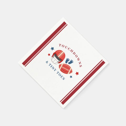 Touchdowns en kleine tenen, Football baby shower Servet (Hoek)
