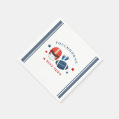 Touchdowns en kleine tenen, Football baby shower Servet (Hoek)