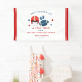 Touchdowns en kleine tenen, Football baby shower Spandoek (Insitu)