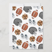 Touchdowns en Tiny Toes Baby shower Kaart (Achterkant)