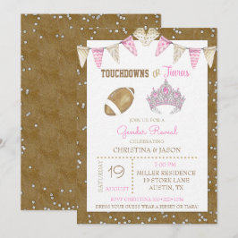 Touchdowns of Tiaras Waterverf Roze Geslacht Revea Kaart