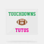 Touchdowns of tutus Gender onthullen Acryl Bord (Voorkant)