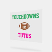 Touchdowns of tutus Gender onthullen Acryl Bord (Hoek)